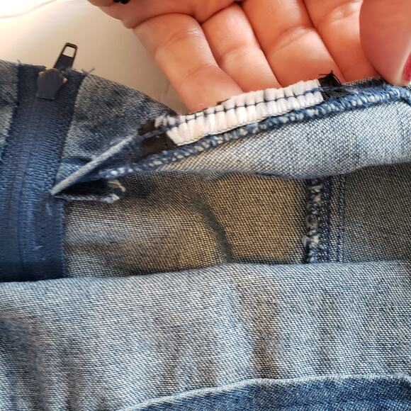 Vintage Denim Square Neck Tank Dress Women's  Medium Y2K Boho Western - Picture 10 of 11